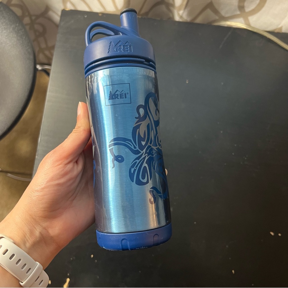 REI Blue Stainless Steel Water Bottle - Rare